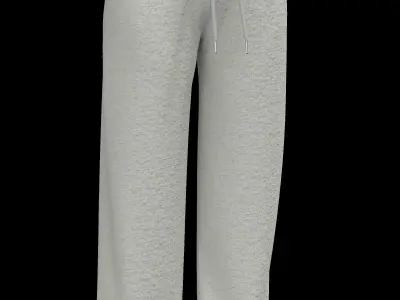 Female cotton sweatpants 3D model