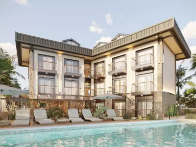 Boutique Hotel Design 3D Model 3D model