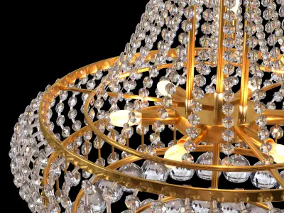 8-Lights Golden Finish Classic Empire 3D model