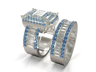 luxury wedding printable ring model wr0135 3D print model