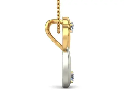 Solitaire Women Pendant 3dm STL OBJ FBX Renders Details 3D print model 34
