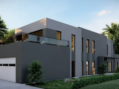 2 Storey Villa with Swimming Pool  3D model