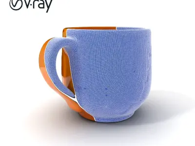 Artistic Ceramic Mug Model Pack for D Rendering Low-poly 3D model
