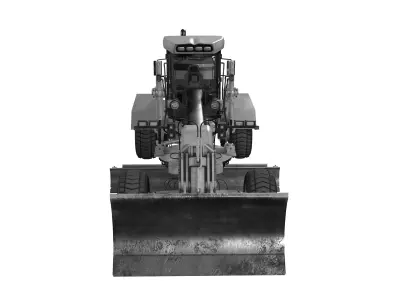 Motor Grader Low-poly 3D model