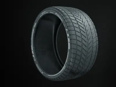 Car Wheel with Brake Caliper 3D model