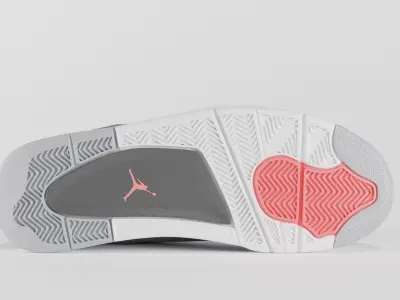 Jordan 4 Retro Infrared  Low-poly 3D model