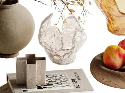 Decoration set 03 Low-poly 3D model