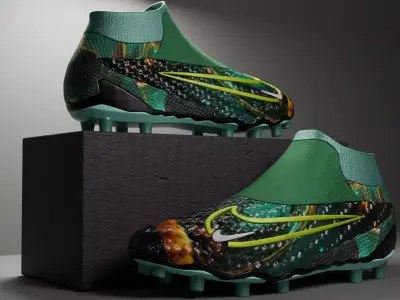 Nike boots green 3D model