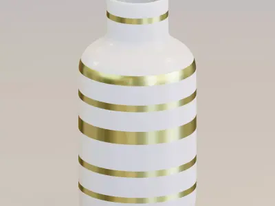Vase36 vase with gold stripes 3D model