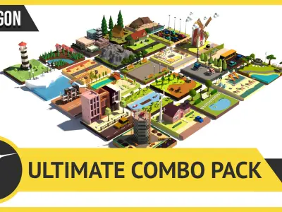 Polygon Ultimate Combo Pack Low-poly 3D model