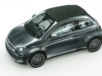 Fiat 500 cabrio 2020 Low-poly 3D model