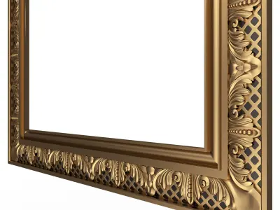 Classic Frame and Mirror 065 Low-poly 3D model