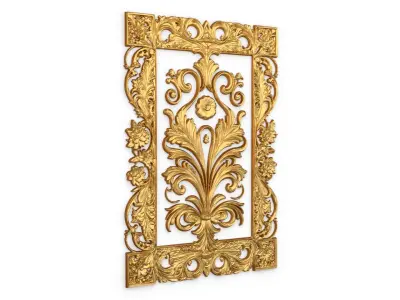 classical door decor 02 3D model