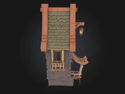 Whimsical Cottage Design 3D model