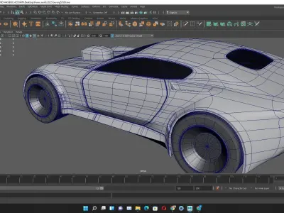 Concept 3d Car Model low poly and High Poly 3D model