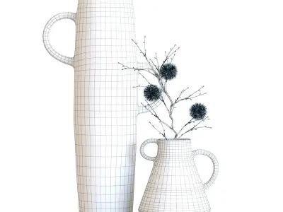 Crate and Barrel Leavitt and Leahigh vases 3D model