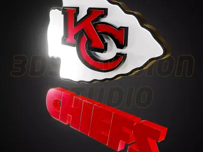 Kansas City Chiefs logo - Cinematic - 3D print 3D model