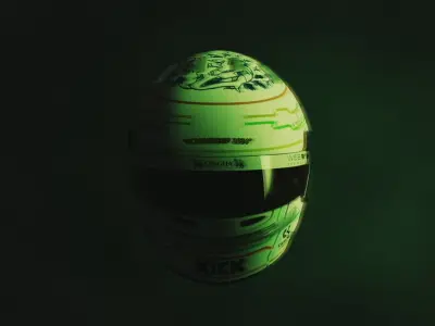 F1 Helmet ZhouGuanyu ChineseGP Helmet Free 3D model