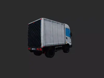 Delivery Truck low poly 3D model