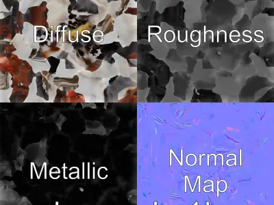 Snow Sparrow Arctic Camouflage Bird Model Low-poly 3D model