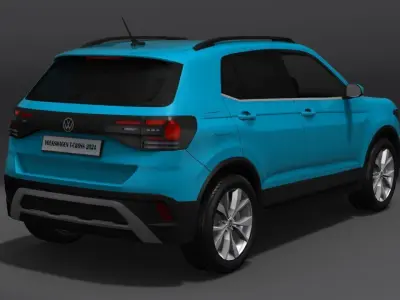 Volkswagen T Cross 2024 Low-poly 3D model