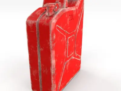Jerry Can 2 Worn PBR Low-poly 3D model