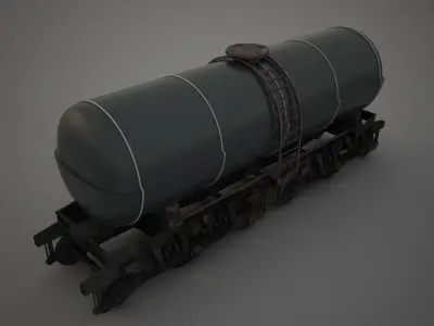 Train tank car - tank car 3D model
