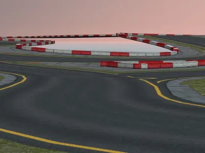 Race Track Off Road Low-poly 3D model