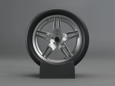 Realistic Car Wheel Free 3D model