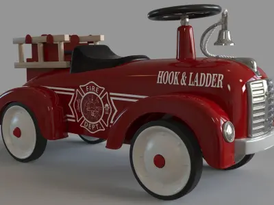 Ride On Firetruck Toy 3D model