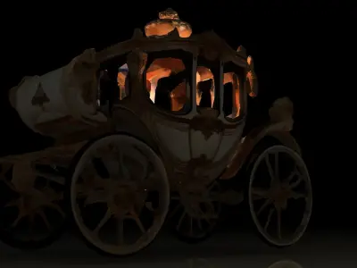 Chinese ancient carriage figure  Low-poly 3D model from CGTrader