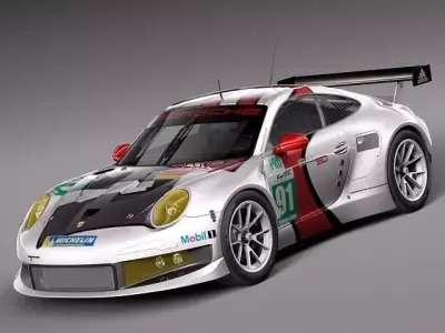 Porsche 911 RSR 2014 3D model