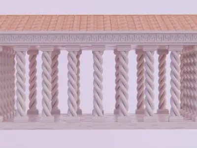 Greek Temple Low-poly 3D model