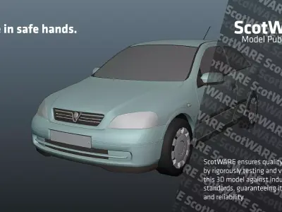 Opel Holden Chevrolet Vauxhall Astra G 1998 to 2004 Low-poly 3D model