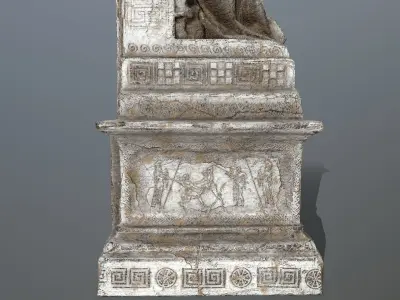 statue 1 Low-poly 3D model purchase