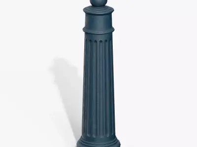 Bollards Cast Iron C Low-poly 3D model