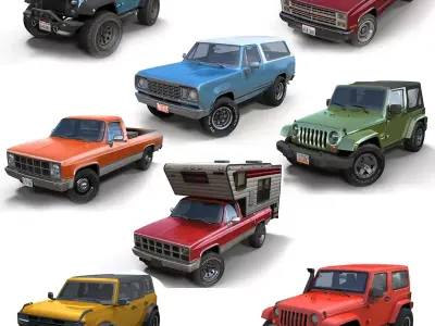 Offroad vehicles collection 3D Model Pack