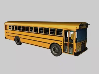 School Bus Low-poly 3D model