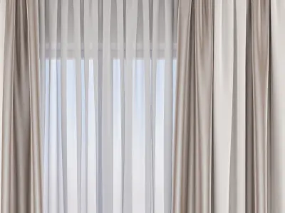 Set 53 Curtains 3D model