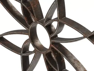 Rusty Gorgeous Window Grill 3D model