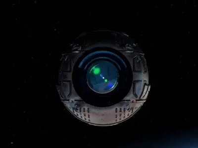 High poly sci-fi vehicle with interior Free 3D model