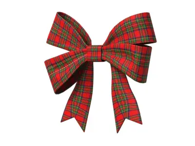 Christmas Bow Ribbon 85 Low-poly 3D model