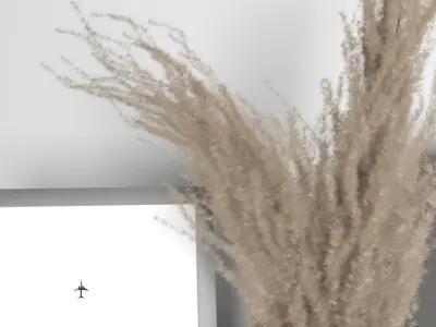 Decoration set with dry grass 3D model