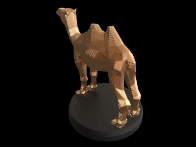 Parametric Camel Low-poly 3D model