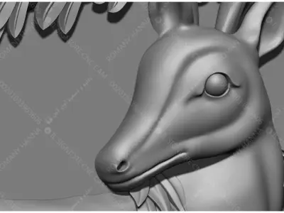 Handcarved Land and Sky Buffet 3D model