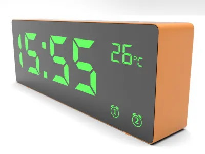 CLOCK ORANGE GREEN Low-poly 3D model
