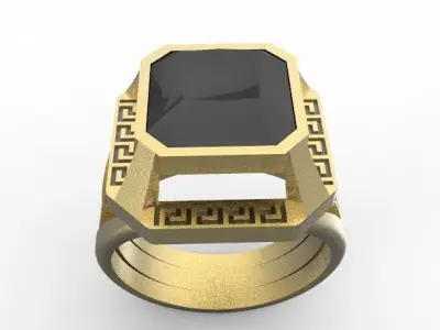 ring with ornament 3D print model