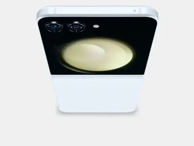 Samsung Galaxy ZFlip Cream Low-poly 3D model