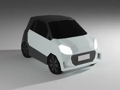 Low Poly SmartCar smart car Low-poly 3D model