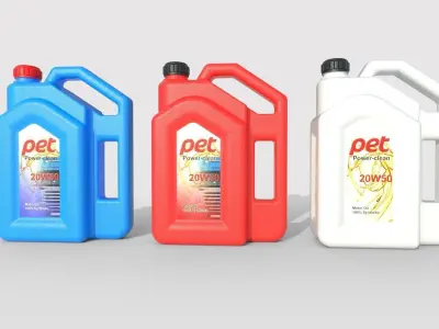 Motor Oil Bottle Model-2B Low-poly 3D model